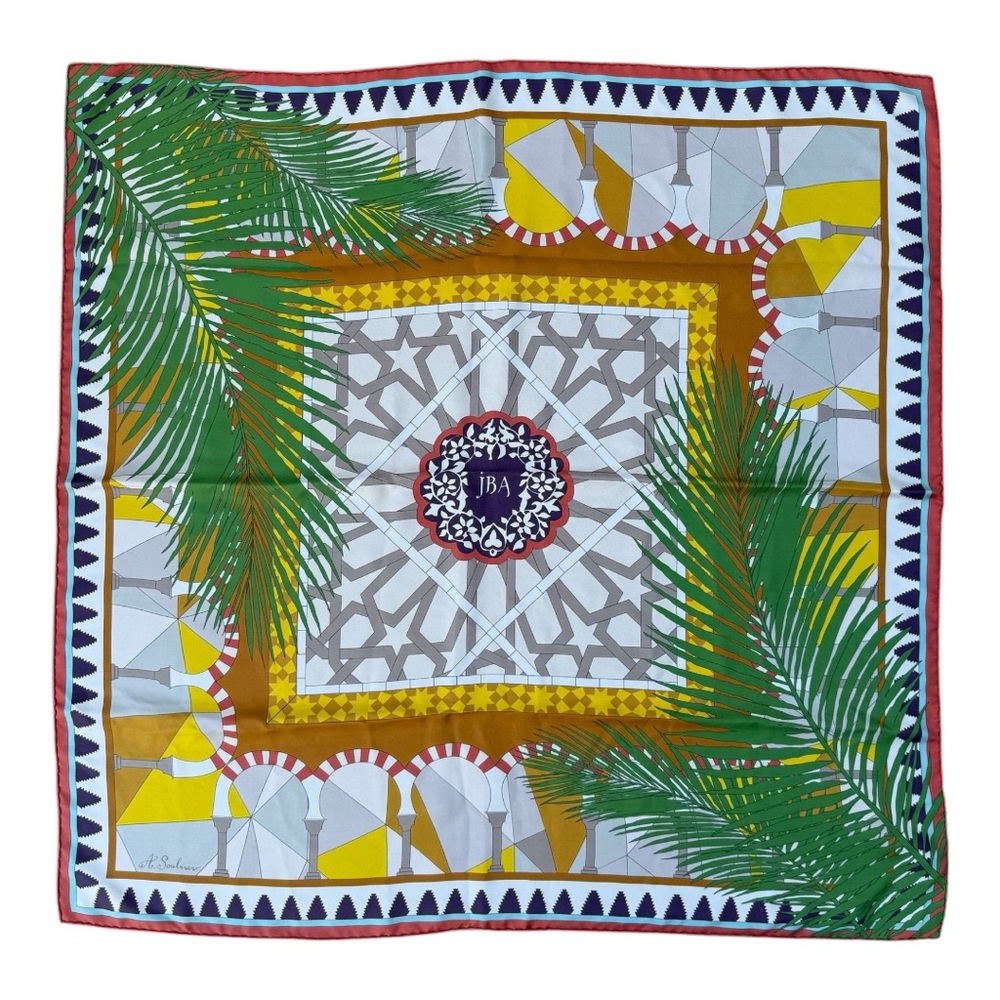 L.R. Paris Silk Scarf Signed A.Soubiran